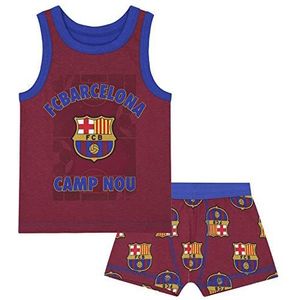 FC Barcelona Official, voetbal-tanktop en boxershorts, set voor jongens, Blauw, 10-11 Jaar