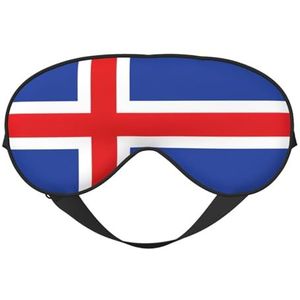 sttung Vlag van IJsland Print Travel - Friendly Sleep Soft Eye Mask: compacte, lichtgewicht, verstelbare riem