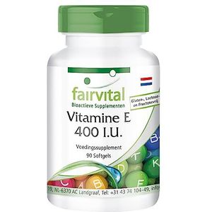 Fairvital | Vitamine E capsules 400 IU - HOOG GEDOSEERD - 90 softgels - anti-oxidant