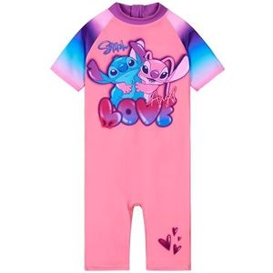 Disney Badpak voor meisjes, neopreenpak, korte mouwen, korte broek en ritssluiting, geschenken, 9-10 Jaar