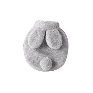 DieffematicRSD Warmwaterkruik Warmwaterkruik met schattige hoes 0,3L 0,5L 1L warmwaterzak for periode Nek Schouder Voetenwarmer (Color : Gray, Size : 300ML)