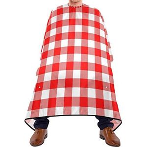 Kapper Cape 140x168cm, Rood Plaid Haar Styling Cape Grote Salon Kapper Cape Verstelbare Professionele Salon Cape, Voor Vrouwen, Kappers, Kapper