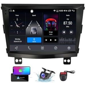 9 Inch Touchscreen Dubbel DIN Autoradio Compatibel met Ssangyong Tivolan 2014-2017 met Carplay/Android Auto FM RDS DAB+ Autoradio WiFi 4G Carplay Android Auto Bluetooth 5.0 DSP(NF-2)