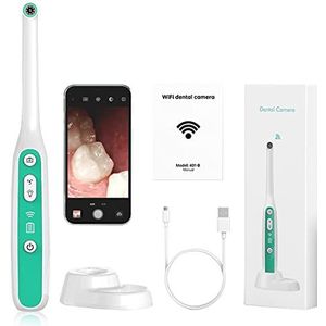 Draadloze intraorale camera, wifi-inspectie, tandarts, spiegel, endoscopie, wifi-mondcamera met ledlicht voor orale inspectie van personen en huisdieren