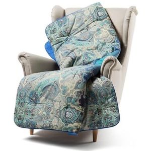 Caleffi - Elektrische Deken - Blauw - 130 x 170 cm - Kasjmier Barok