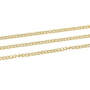 5 m/partij 1,3-2,5 mm goud rhodium koper bulk fijne ketting ketting voor doe-het-zelf sieraden maken benodigdheden kettingen bevindingen accessoires-goud 02-3,5 mm x 5 m