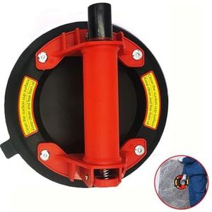 8 Inch Vacuüm Zuignap 220Kg Draagvermogen Zware Glazen Lifter for Graniet Tegel Glas Handmatig tillen(Red)