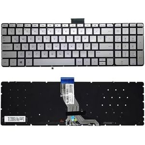 Russisch toetsenbord voor HP Pavilion voor 15-AB -ae -AS 15 voor AW voor AK -BC 15-BK 17-AB voor Envy voor 17-N laptop(SP Silvery Backlit)