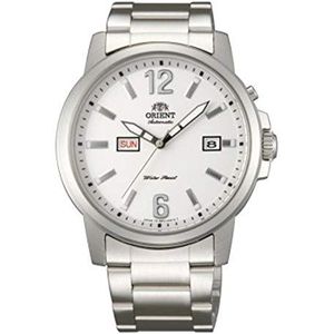 Orient FEM7J008W9 40mm Automatisch Zilver Staal Armband & Koffer Minerale Heren Horloge