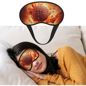 Basketbal oogmasker om te slapen, zachte satijnen slaapschaduw, blinddoek met elastische band, reizen, dutje, verduisterende oogschaduwhoes voor vrouwen en mannen