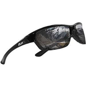 ICECUBE AVENTO gepolariseerde sportzonnebril UV400-bescherming met antislipfunctie en lichtgewicht montuur - voor dames en heren, hardlopen, honkbal, golf, casual sporten en activiteiten, Zwart