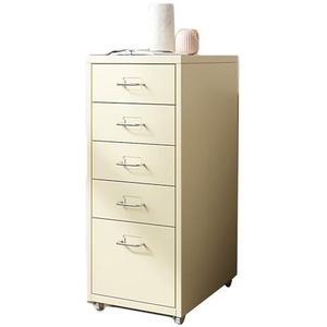 Ladekast, 5 Lades Dressoir For Slaapkamer, Nachtkastje, For Woonkamer, Hal, Kantoor, Klaslokaal, Conferentieruimte, Grote Capaciteit(Beige)