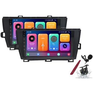 Android 14 Autoradio Sat Navi voor T-oyota Prius (2009-2015) 9 Inch Touchscreen Multimedia Speler met Draadloze Carplay GPS Navigatie FM RDS Bluetooth 5G-WiFi SWC DSP,M100s