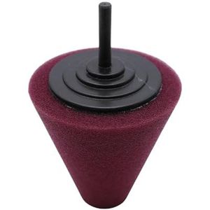 Autopolijstpad, polijstschuimspons, kegelpolijstbuffer, autowasset for wielnaven(Brown)