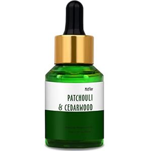 Patchouli & Cederhout Geurolie, MitFlor Single Geurolie, Premium Grade Geur Olie voor Zeep & Kaarsen Maken, Groot formaat Aromatherapie Olie, Houtachtige en Bos Geur, Home Geur, 30ml
