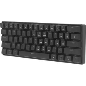 BROLEO Prachtig rood mechanisch gamingtoetsenbord met 61 toetsen, compact mini-design, geactiveerde kabel voor LED, toetsenbord met 60 toetsen, voor draagbare game-liefhebbers, schakelaar