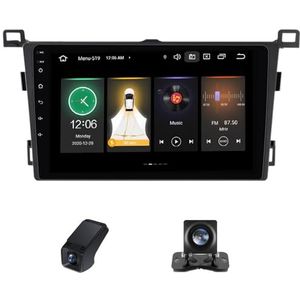 Draadloze Carplay Android 14 Autoradio 2 Din 9 inch autoradio geldt voor Toyota RAV4 2012-2018 met Android Auto GPS-navigatie WIFI 9 inch met Bluetooth FM/RDS/Achteruitrijcamera(C10 Pro)