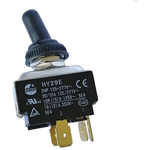 HY29E 2HP 18A 250V stofdichte twee dubbelpolige tuimelschakelaar met siliconen beschermhoes