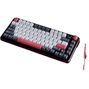 QPSJXN AK820 MAX RGB Bluetooth Wireless Mechanical mechanisch toetsenbord 82 CHIAPT CHIET PBT Hot PBT Hot PBT met knop (BlackWhite-Screen-Av)