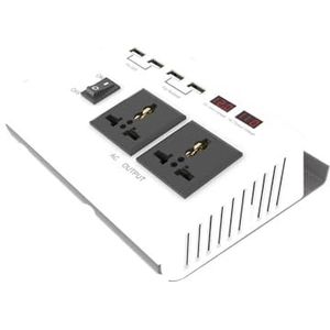 Omvormer, 300W Auto-omvormer DC naar AC-omvormer 4 USB-poorten 2 stopcontacten Charr-adapteromvormer Sinusomvormer