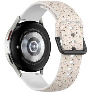 Sportieve zachte band compatibel met Samsung Galaxy Watch 6 / Classic, Galaxy Watch 5 / PRO, Galaxy Watch 4 Classic (Jack Russell Terrier 2) siliconen armband accessoire
