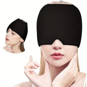 UYFRD Gel koud warm hoofd ijs cap hoofd wrap gezichtsmasker hoofd massage slaap oogmasker gezondheidszorg gereedschap (zwart)
