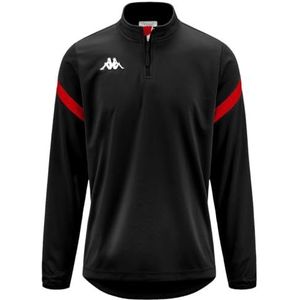 Kappa - Dolvole sweatshirt voor heren, Zwart, rood, XL
