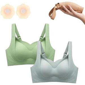 Draadloze Ondersteunende Liftbeha - Volledige Dekking, Naadloze Push-up(2pcs-set4,XX-Large)