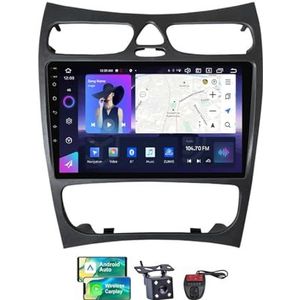 Android 13 GPS-Autoradio voor Mercedes Benz CLK Class C209 2002-2005 9 inch Screen met BT 5.0/SWC/FM RDS DAB+ Radio/Carplay Android Auto/DSP Video Stereo Speler + DVR Achtercamera(NF-3)