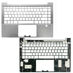 Zilveren handsteun hoes bovenste schaal compatibel met HP Pavilion 14 14-DV serie TPN-Q244 laptop