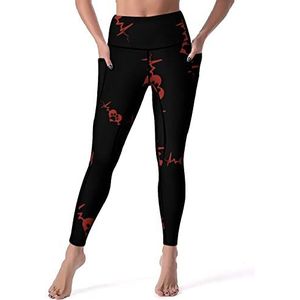 Hondenpoot Print Heartbeat Vrouwen Yoga Broek Hoge Taille Leggings Buikcontrole Workout Running Leggings XL