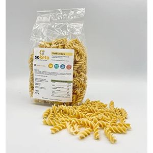 Fusilli Cheto Low Carb korte pasta 5-pack SOKETO met koolhydraatpocchisimi voor ketogeen dieet (5 x 250 g)
