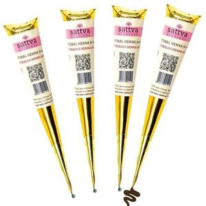 Sattva Ayurveda - Tattoo-henna, bruin, 4 stuks (4 x 30 g)