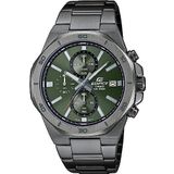 Casio Heren chronograaf kwartshorloge met roestvrijstalen band EFV-640DC-3AVUEF, Grijs, armband