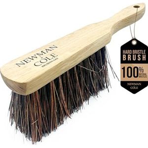 Newman and Cole Natuurlijke houten handborstels - Kies uit harde stijve borstel of zachte borstel met natuurlijke of synthetische haren (1 x natuurlijke basstijve handborstel)