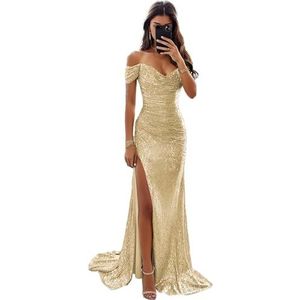 yk8fass - Strapless Jurk - Goud - HC-3976