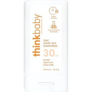 Think Baby SPF 30 Zonnebrandcrème - Veilige, natuurlijke, waterbestendige zonnebrandcrème voor baby's, kinderen en volwassenen - veganistisch, minerale UVA/UVB zonbescherming - Reefvriendelijke