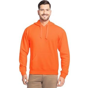 Fruit of the Loom Eversoft fleece hoodie voor volwassenen, uniseks, Veiligheid Oranje Pullover, M