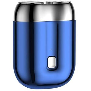 ARVALOLET Mini Dual Head Electric Raver Oplaadbaar Draagbaar Scheerapparaat voor Mannen (blauw)