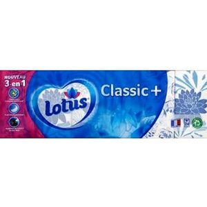Lotus Classic Box + 24 zakdoekjes, wit, de doos met 24 zakdoeken