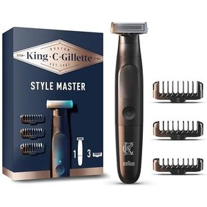 King C. Gillette elektrische Style Master baardtrimmer voor mannen, met CenterCut-technologie, scherp mesje tot 6 maanden, één waterproof tool om baard en stoppels perfect te trimmen