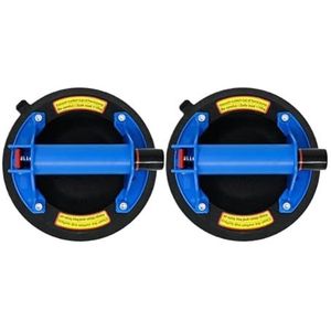 Vacuümzuignap met een laadvermogen van 200 kg, zware vacuümspreider for het absorberen van tegels, 8 inch beker, granieten glaslift Stabiel tillen(Blue)