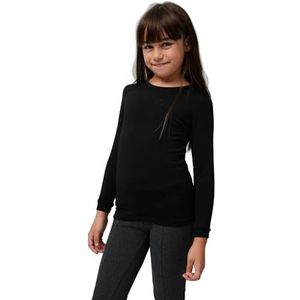 Ysabel Mora Kids zwart thermisch T-shirt in maat, Zwart, 6 jaar