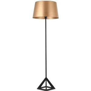 Vloerlamp Staande Lamp Moderne Vloerlamp, Hoge Lampen Met Metalen Lampenkap, Staande Lamp Met Vierkante Voet En Hoge Paallamp Woonkamerlamp (Color : Gold, Size : 50 * 160cm)