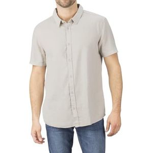 riverso RIVCarlo Linnen overhemd voor heren, korte mouwen, regular fit, vrijetijdshemd, zomerhemd, linnen hemd, knoopsluiting, effen, wit, beige, blauw, groen, S, M, L, XL, XXL, 3XL, 4XL, 5XL, licht