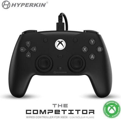 Hyperkin De bekabelde controller voor Xbox Series X|S, Xbox One en pc – halleffect joysticks en impuls-triggers, symmetrische lay-out, USB-C, anti-operatie, precisie D-pad, ergonomisch, achterknoppen