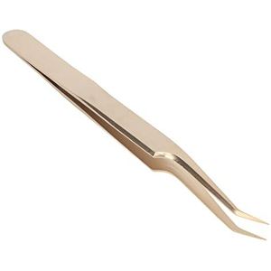 Lash Extension Tweezer, Precisie Valse Wimper Extension Pincet Professionele Lash Enten Roestvrij Staal voor Schoonheidssalon (Schuine pincet)
