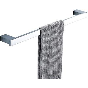 handdoekenrek Vierkante spiegelhanddoek enkele stang, verlengde badkamerhardware, helder handdoekenrek(Size:70Cm)