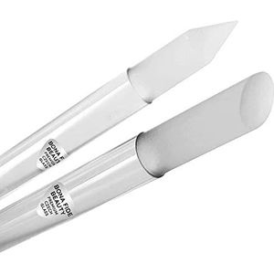 Glazen nagelriemduwer van Bona Fide Beauty - Clear Dual-Ended Manicure Stick met Case - 1Pc Premium Tsjechisch Glas Manicure Tools