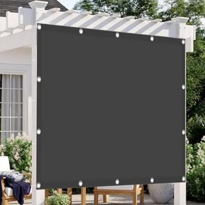 Zonnezeil Schaduwdoek 60 x 660 cm Waterdicht, Zonwerend Weerbestendig en Uv-Bescherming Waterdichte Sun Shade Zonwering Windscherm Voor Tuin, Balkon, Terras, Camping, Donkergrijs